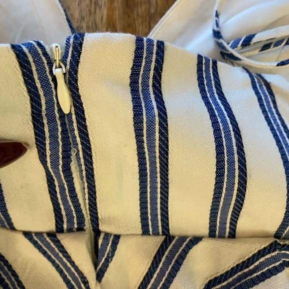 BCBG Generation Size 2 small striped peplum jumpsuit with flare leg new … - Picture 6 of 10